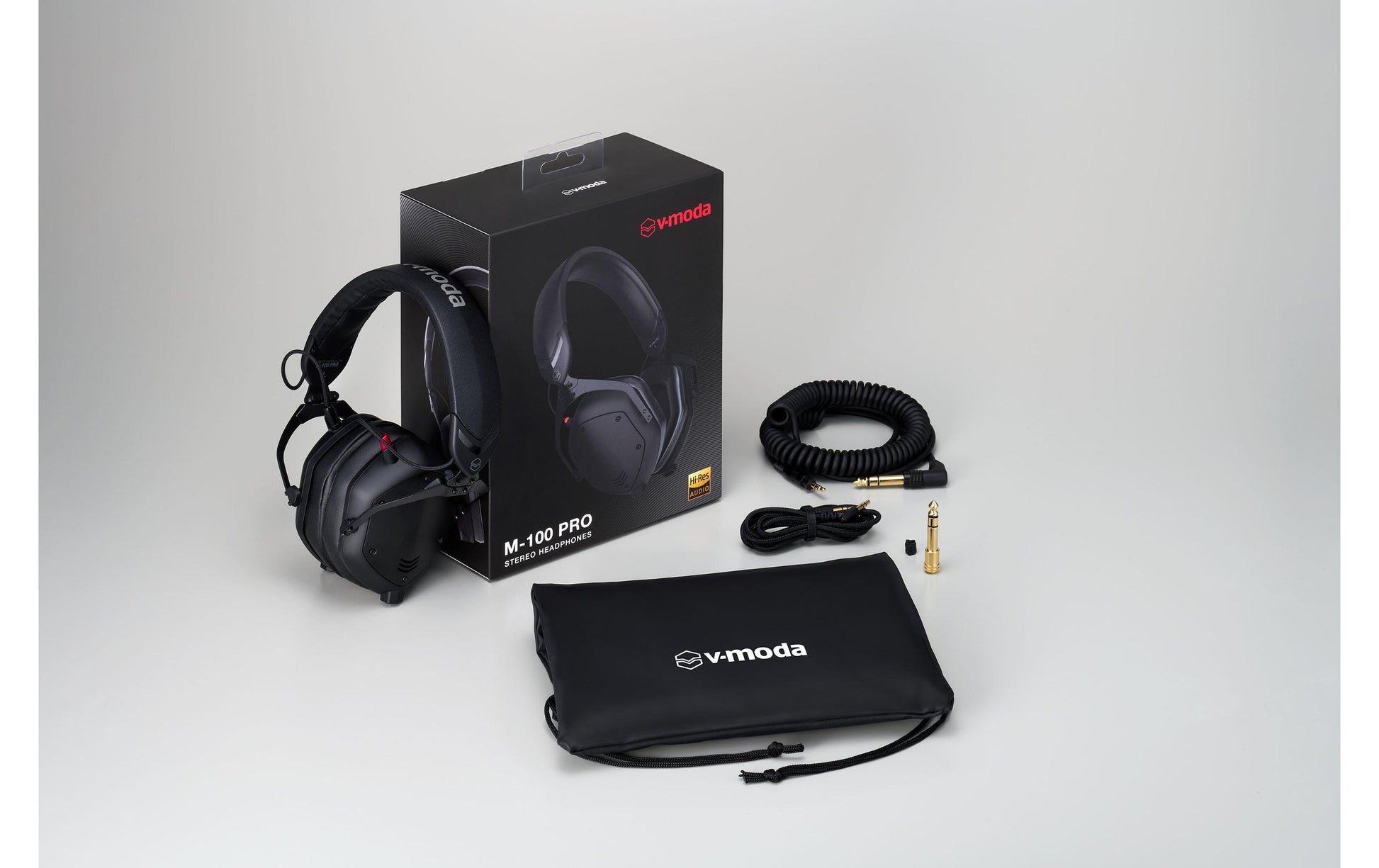 V-MODA M-100PRO – Over-Ear Studiokopfhörer – geschlossen, 3,5 mm, 3 m – schwarz, 32 Ω, Hi-Res Audio