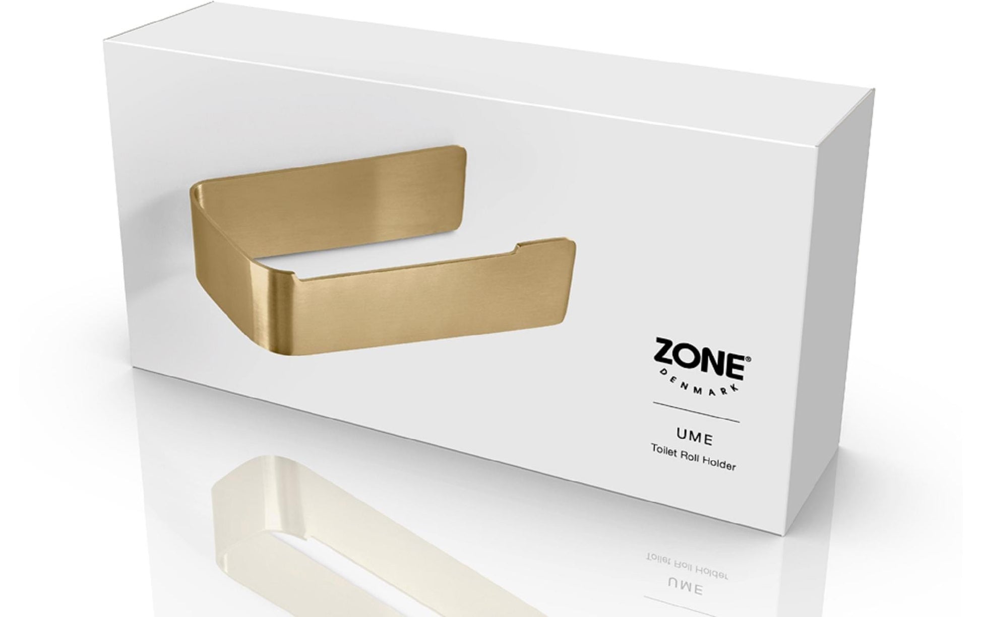 Zone Denmark Toilettenpapierhalter – Messing, Gold, Wandmontiert, 7,6 × 16,4 × 4 cm