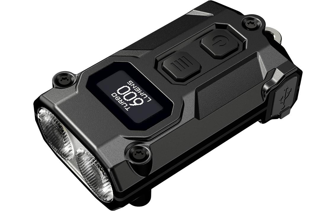 Nitecore Taschenlampe TINI3 – 600 lm, 90 m, IP54, Akku, USB, 5 Stufen – Schwarz