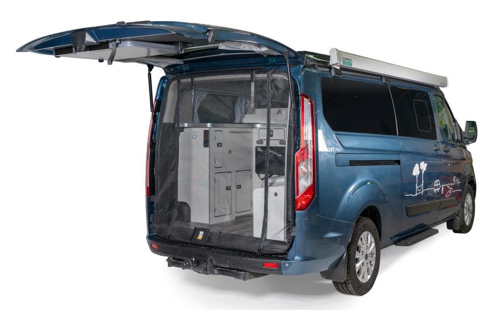 VanQuito Heckmoskitonetz – mit Reissverschluss – für Ford (Heckklappe) – schwarz, Polyester – 1 Stk.