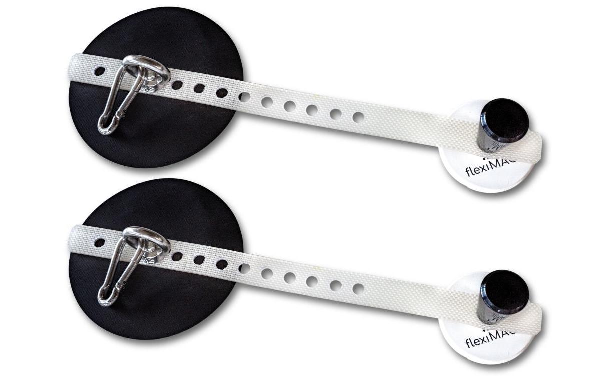 VanSpace Magnetische Befestigung – 30 cm × 40 cm, Weiss, 2 Stk., für Sonnensegel