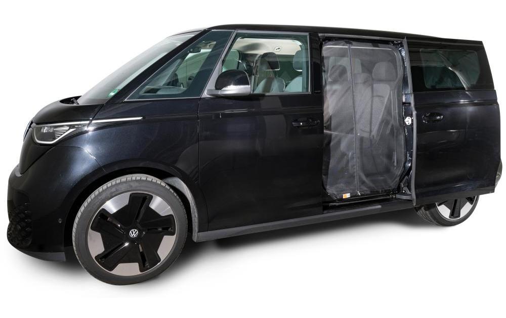 Van quito Insektenschutznetz – Schwarz – Fiberglas – Magnetverschluss – für VW Schiebetür (Fahrerseite links)