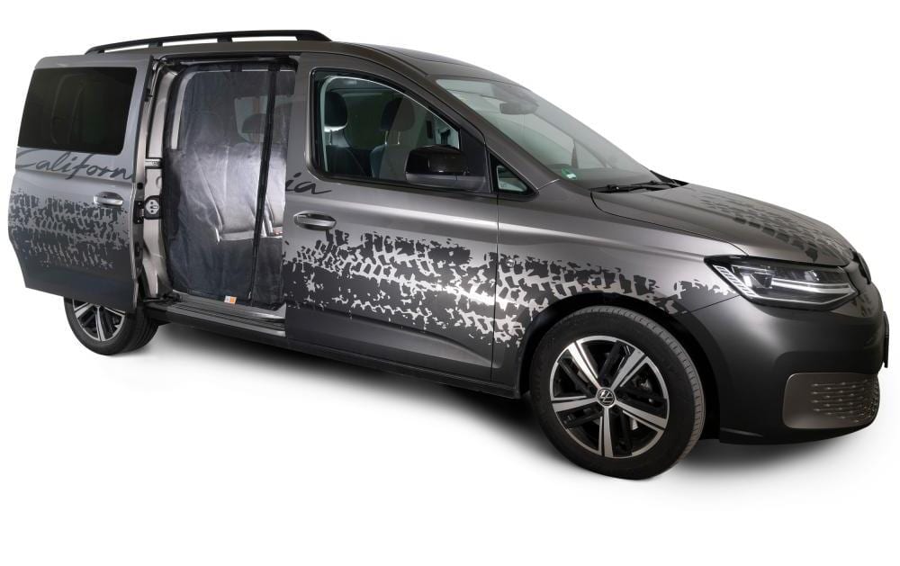VanQuito Moskitonetz für Schiebetüren – Feines Netz, Reissverschluss – für Ford (Beifahrerseite, rechts)