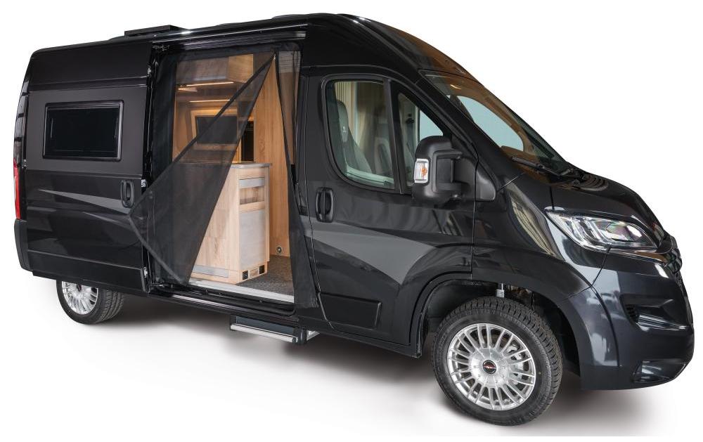 Van quito Fliegengitter Tür – Schwarz – Fiberglas – Reissverschluss – für Toyota (Beifahrerseite rechts)
