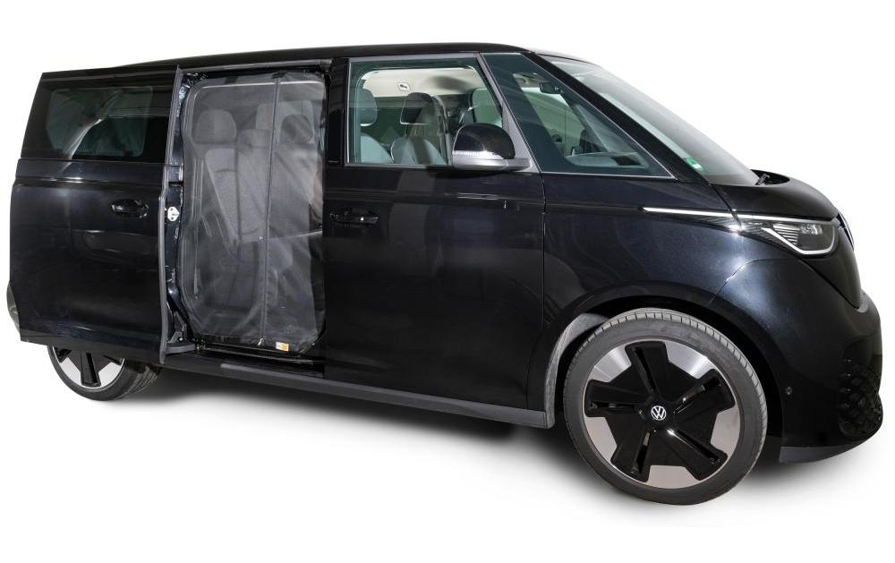 VanQuito Schiebetüren-Moskitonetz, Reissverschluss – Feines Netz – für VW, rechts – 350×260×50mm – schwarz