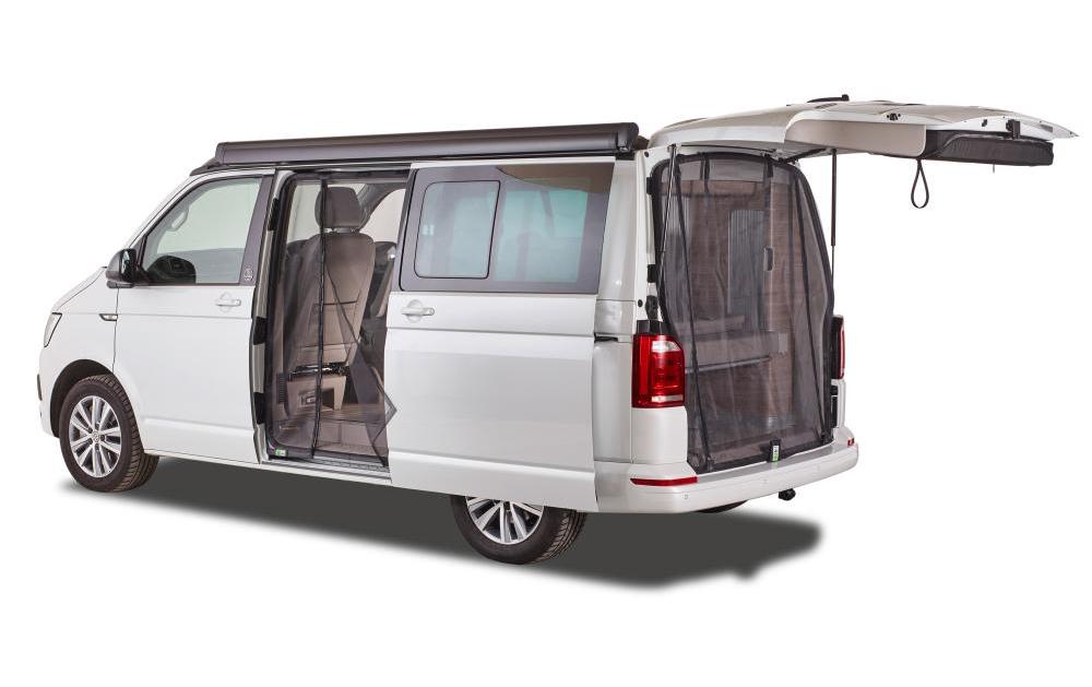 Van quito Vanquito Insektenschutznetz – Schwarz – Fiberglas – Magnetbefestigung – für VW T5/T6 (Fahrerseite links)