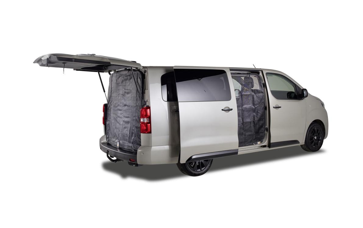 Van Quito – Hecknetz – feinmaschig – für Peugeot (Heckklappe) – schwarz, Fiberglas