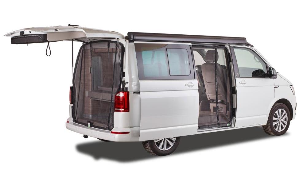 Van quito Vanquito Insektenschutznetz – Schwarz – Fiberglas – für VW T5/T6/T6.1 (Heckklappe)