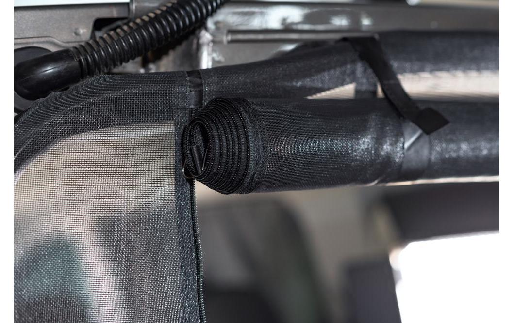 VanQuito Heckmoskitonetz – mit Reissverschluss, feines Mesh – für Ford – Schwarz – Glasfaser, PVC-beschichtet