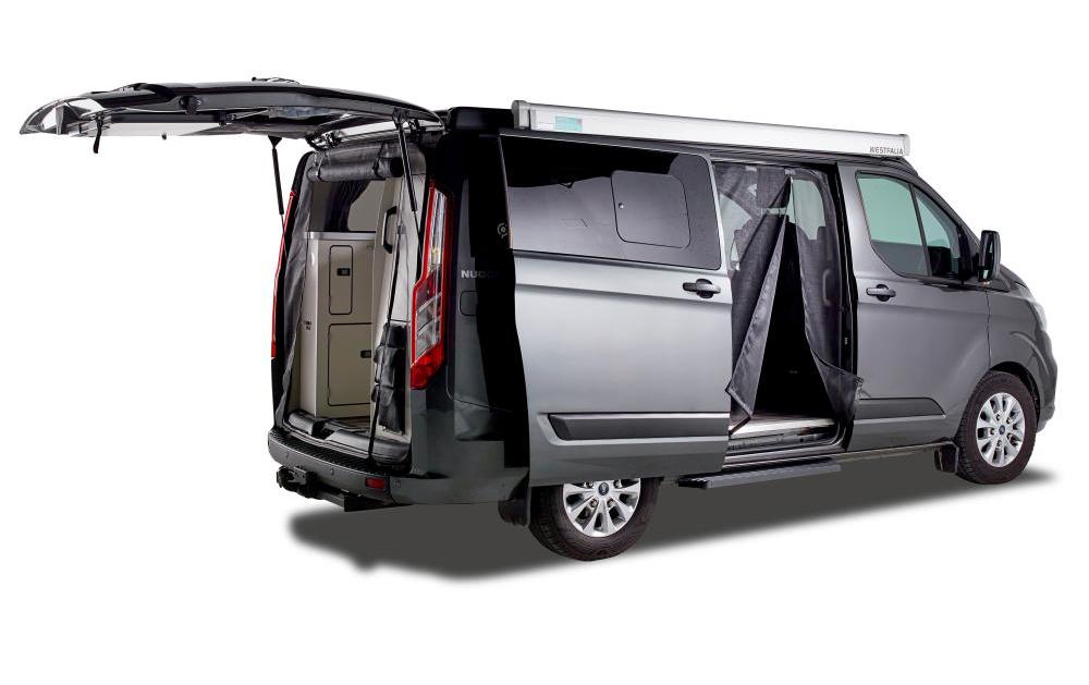 Van quito Heckmoskitonetz – mit Reissverschluss – für Ford Heckklappe – Schwarz, PVC