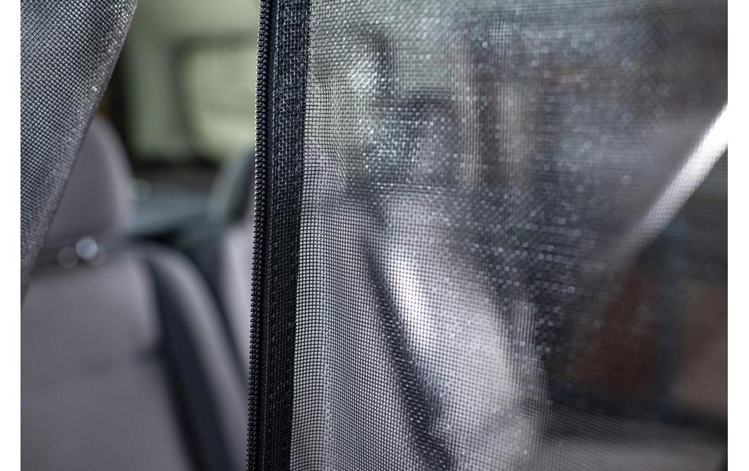 VanQuito Moskitonetz für Schiebetüren – Feines Netz, Reissverschluss – für Ford (Beifahrerseite, rechts)