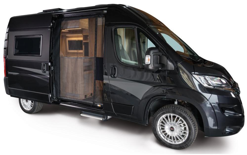 Van quito Fliegengitter Tür – Schwarz – Fiberglas – Reissverschluss – für Toyota (Beifahrerseite rechts)