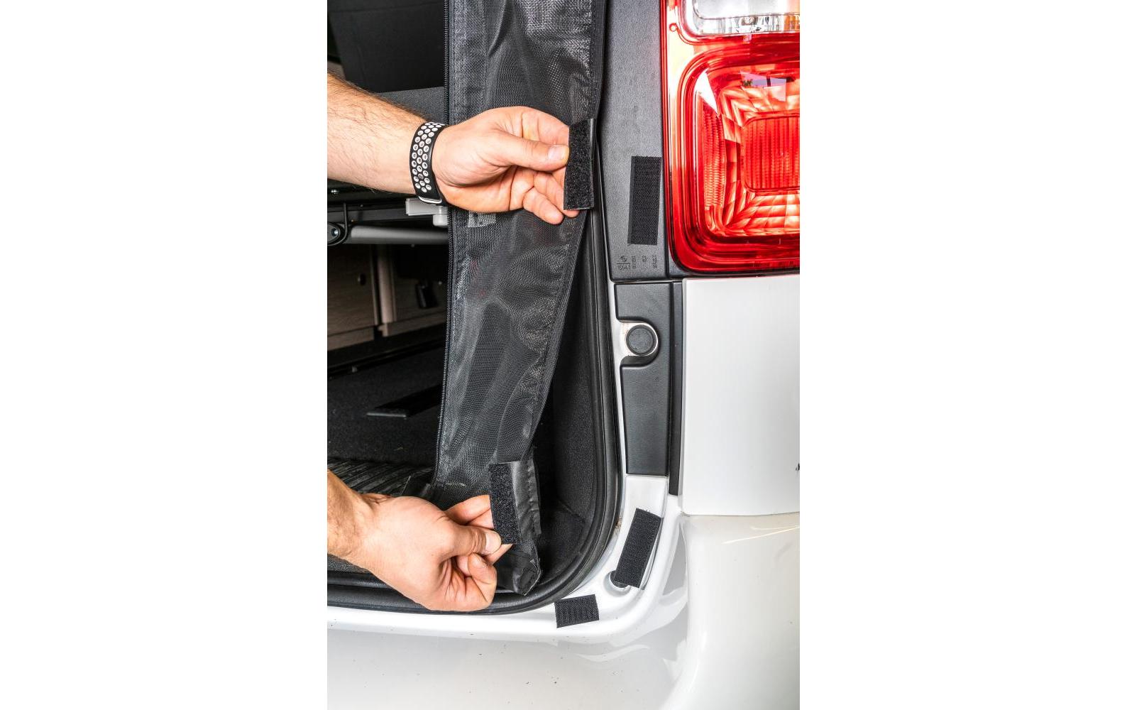 Van Quito – Hecknetz – feinmaschig – für Peugeot (Heckklappe) – schwarz, Fiberglas