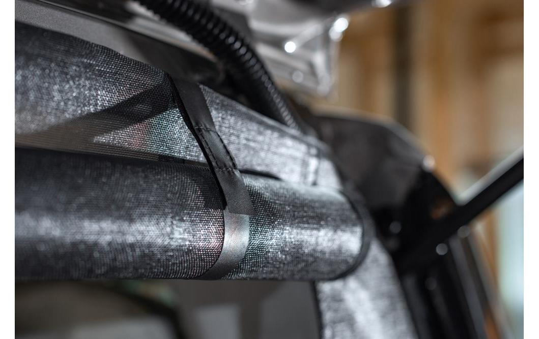 VanQuito Heckmoskitonetz – mit Reissverschluss, feines Mesh – für Ford – Schwarz – Glasfaser, PVC-beschichtet