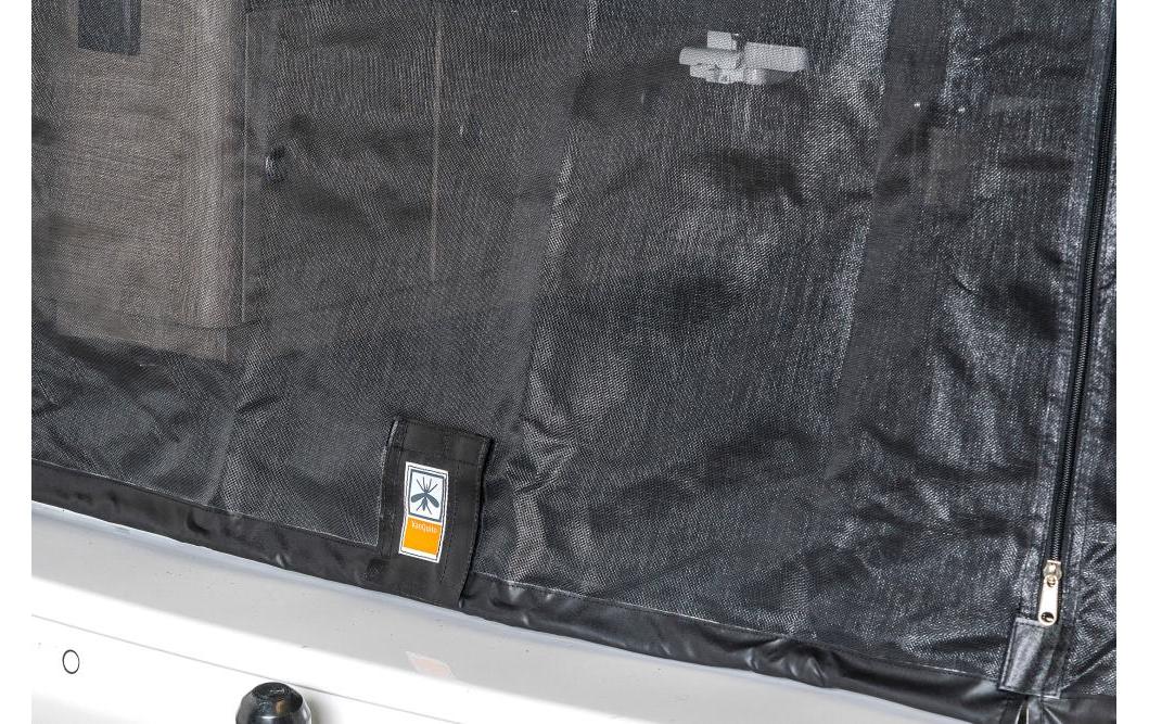 Van Quito – Heckverkleidung – Einbauseite Heckklappe – für Toyota – Schwarz, Fiberglas