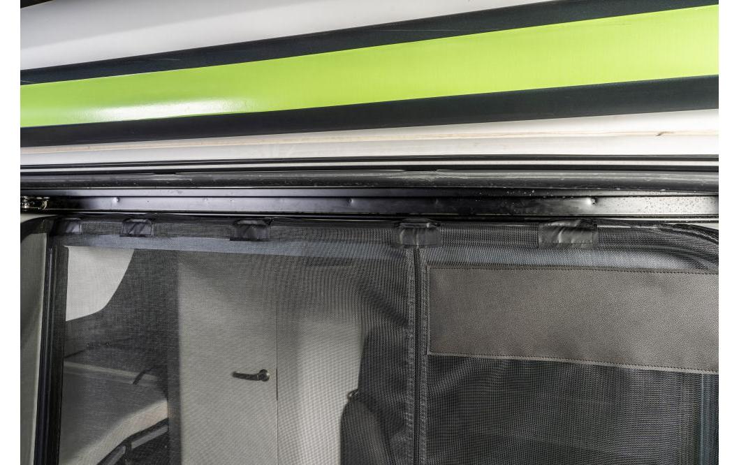 VanQuito Auto-Moskitonetz, Magnetreissverschluss – für VW (Beifahrerseite rechts) – Schwarz – Glasfaser/PVC