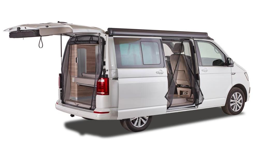 Van quito Vanquito Heck Fein Insektenschutznetz – Schwarz – Fiberglas – für VW T5/T6/T6.1 Heckklappe