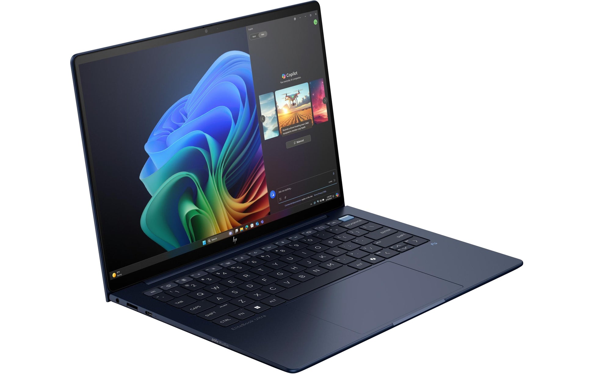 HP EB Ultra G1i – Notebook, Intel Core Ultra 7 258V, 14", 32 GB, 512 GB SSD, Windows 11 Pro, Blau