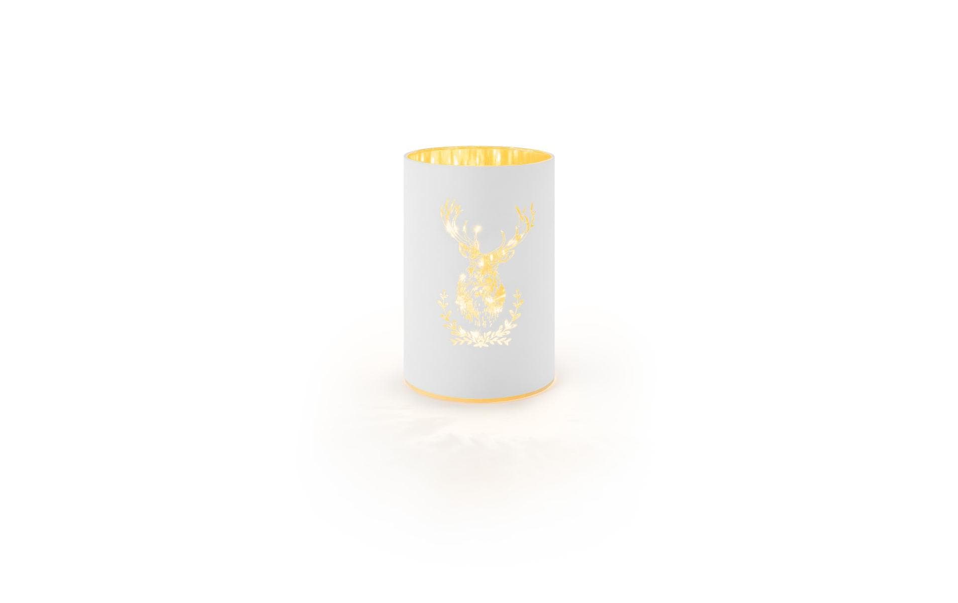 STT Windlicht – Glas, weiss – Ø 9 × 14 cm