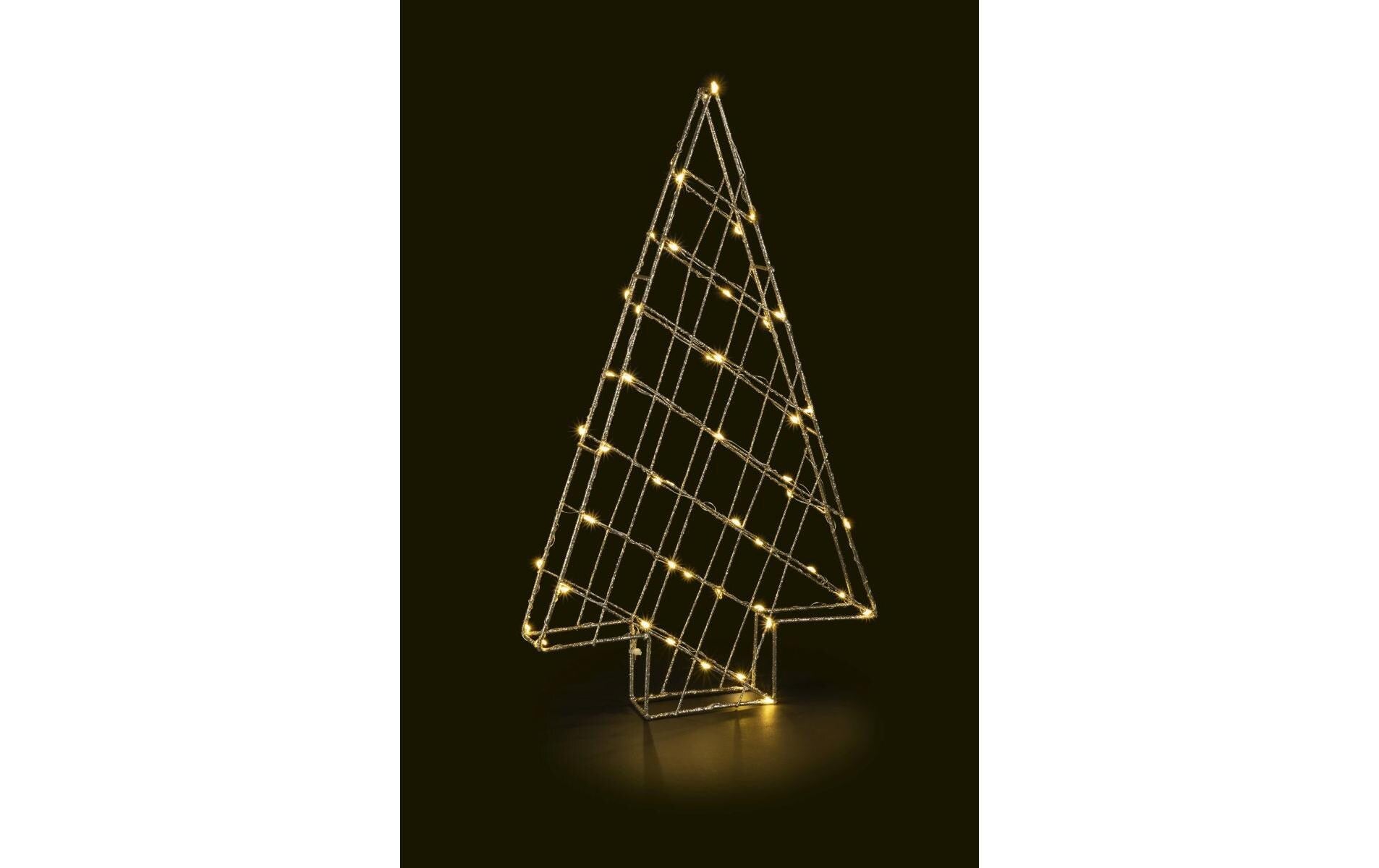 STT Svenja Dekorationsfigur – 45 cm, 40 LEDs, batteriebetrieben, Timer – Metall, Gold
