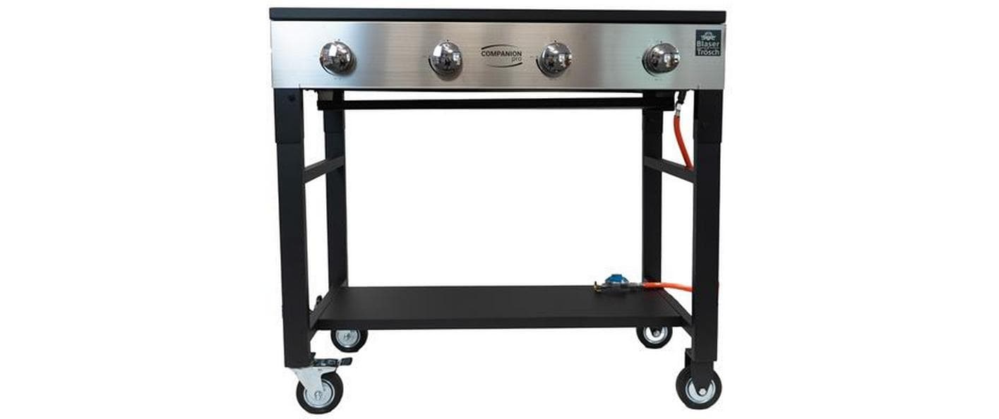 Blaser + Trösch Gastrogrill Companion Pro – 90 × 48 cm Grillfläche, 4 Brenner, 14,04 kW – Schwarz/Silber