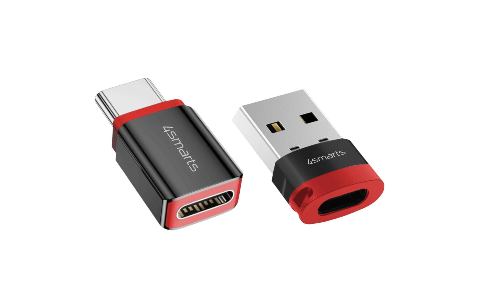 4smarts 541615 Adapter USB-A zu USB-C – Datenblocker, USB 2.0 (480 Mbit/s), 2 Stück, Schwarz