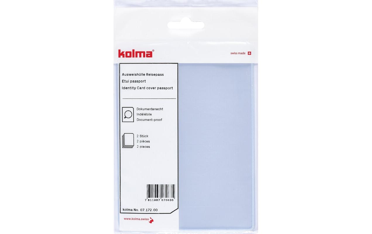 Kolma Dokumentenhülle – für Reisepässe – 100 × 133 mm, Kunststoff, transparent – 2 Stück