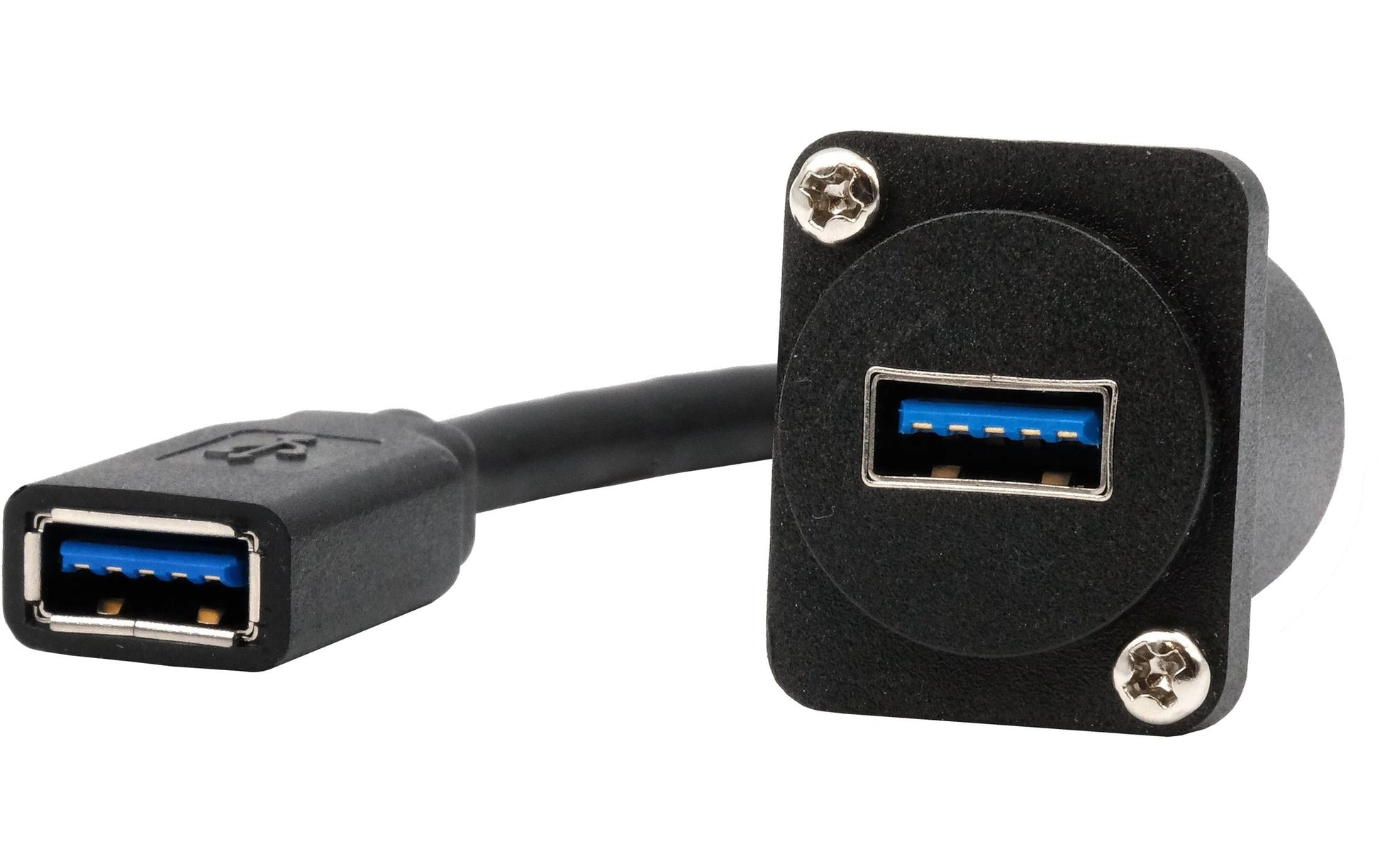 EXSYS EX-49165 Adapter USB-A zu USB-A – USB 3.2 Gen 1 (5 Gbit/s), 0,2 m, Schwarz
