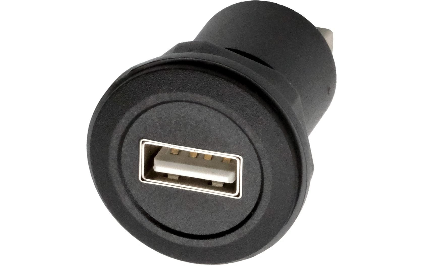 EXSYS USB-Adapter USB-A auf USB-A – USB 2.0 (480 Mbit/s) – Flach, Kunststoff – Schwarz