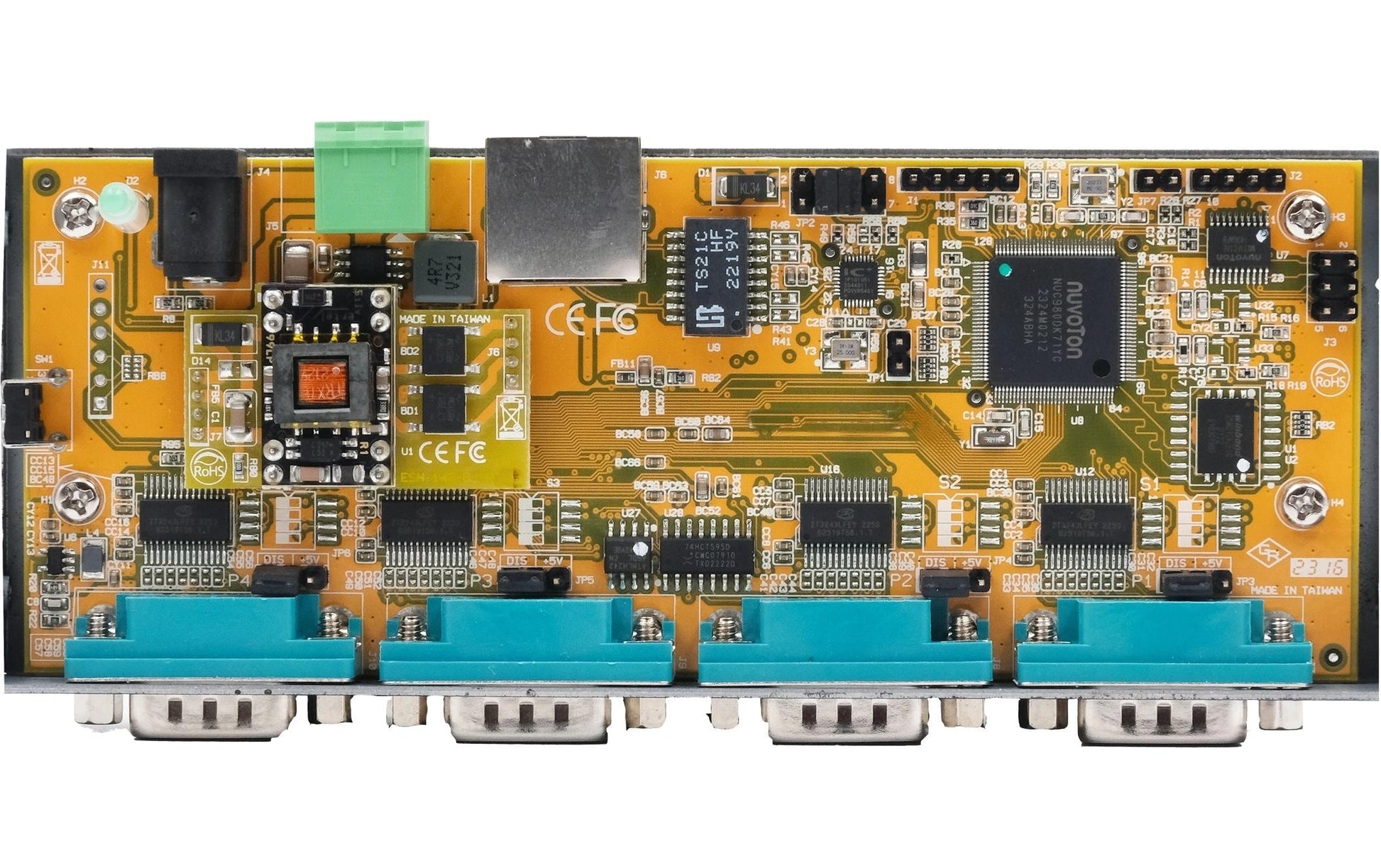 EXSYS EX-6124-2 Serieller Device-Server RS-232/422/485 zu Ethernet – 4× Ports, RJ-45, für serielle Geräte