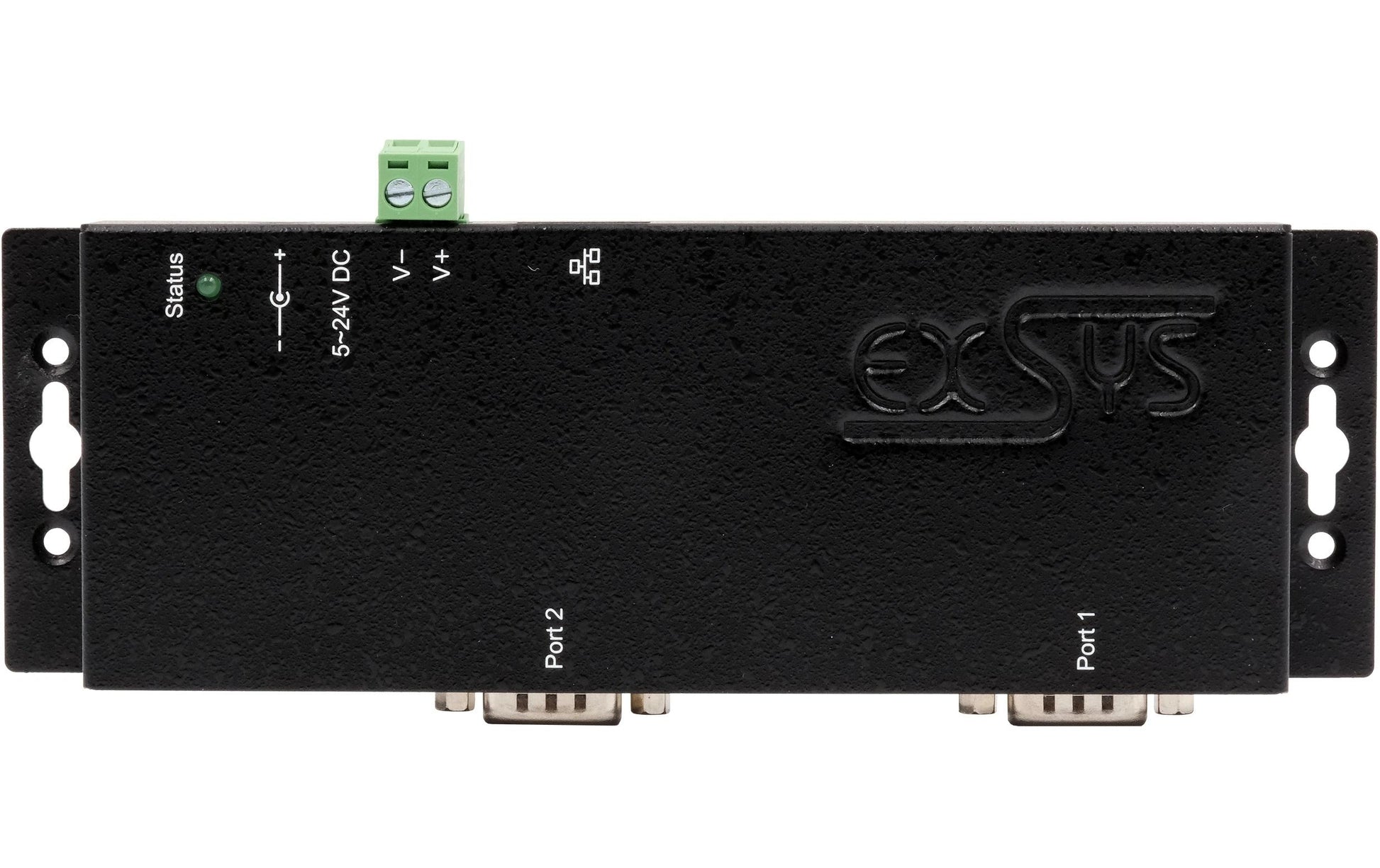 EXSYS EX-6122-2 RS-232 zu Ethernet Device-Server – 2× RS-232 (9-pol), VCOM, Modbus RTU – für serielle Geräte