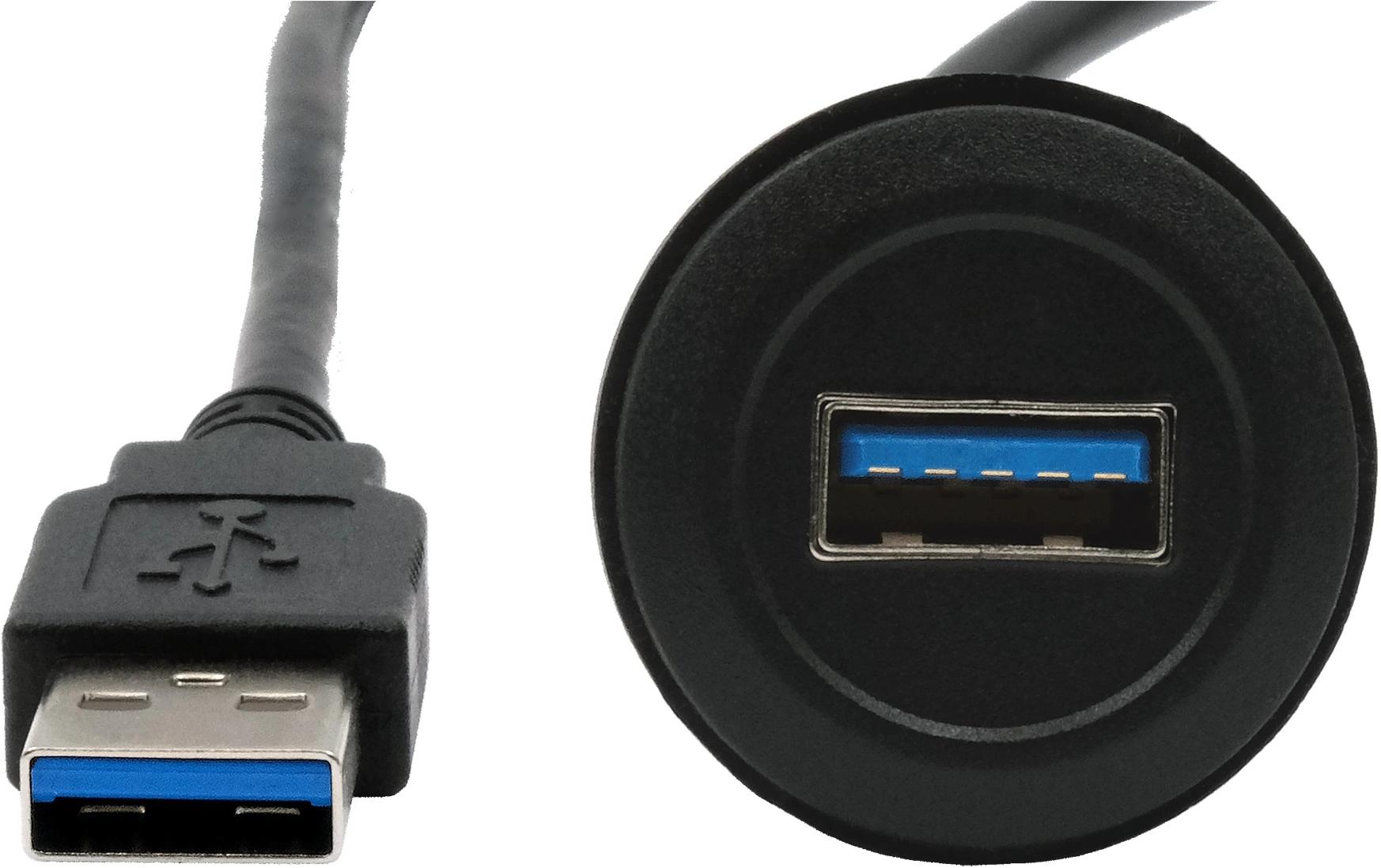 EXSYS USB-Adapter USB-A (Buchse auf Stecker) – USB 3.2 Gen 1 (5 Gbit/s) – Schwarz