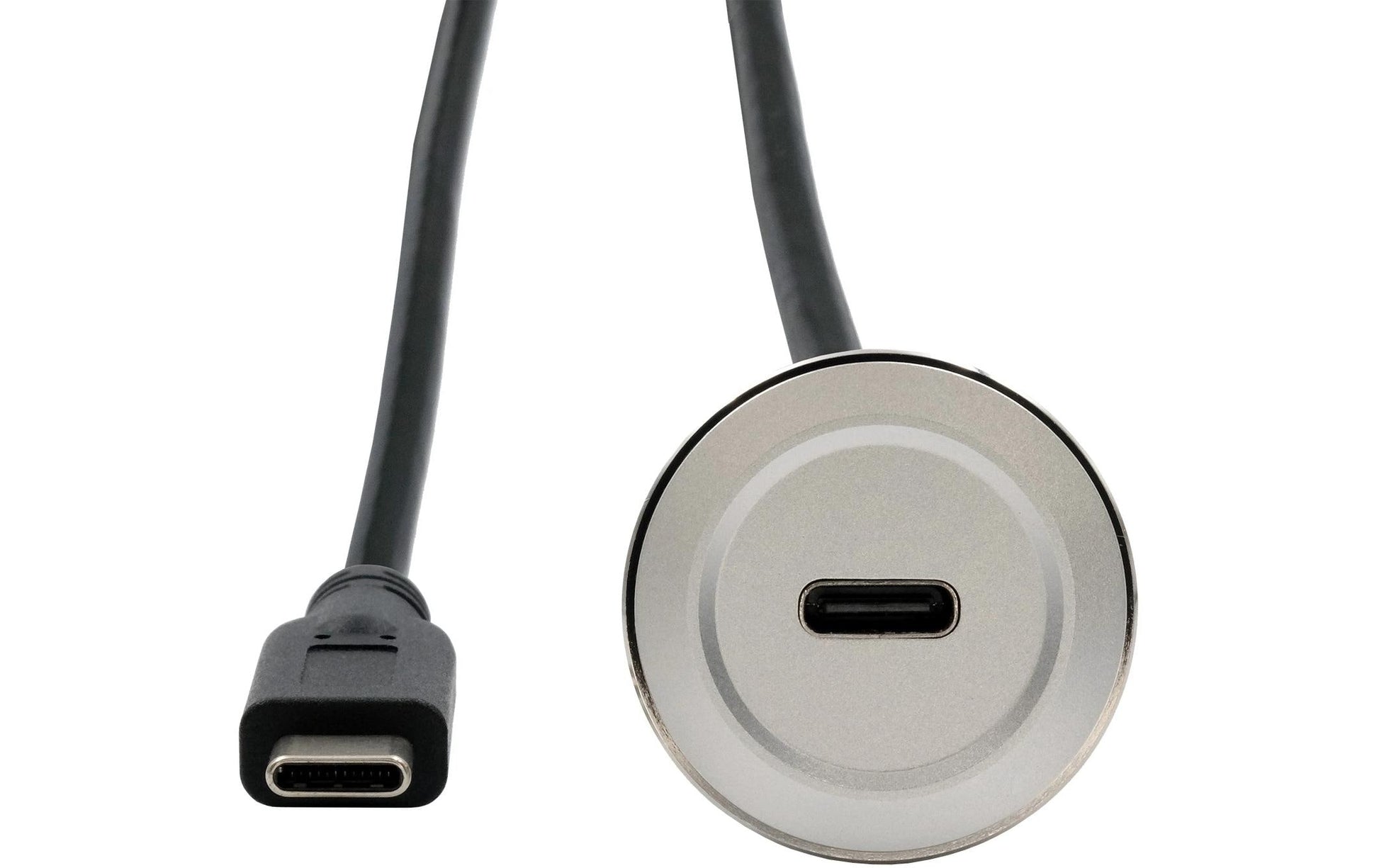 EXSYS USB-Adapter USB-C auf USB-C – USB 3.2 Gen 2 (10 Gbit/s) – PD 100 W – Metallverstärkt – Silber