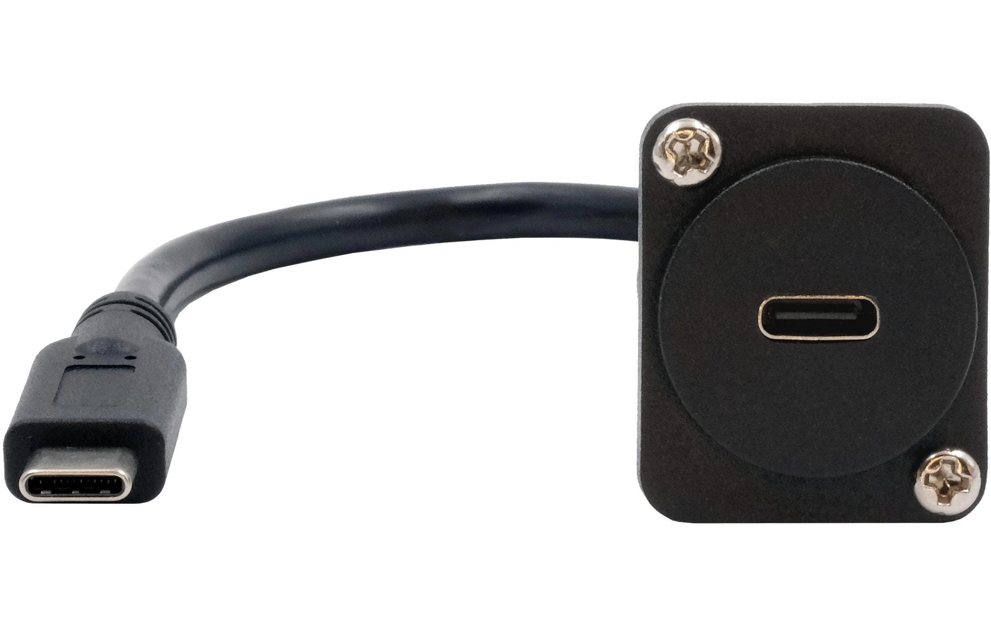 EXSYS USB-Adapter USB-C auf USB-C – USB 3.2 Gen 2 (10 Gbit/s) – 0,2 m – PD 100 W – Schwarz