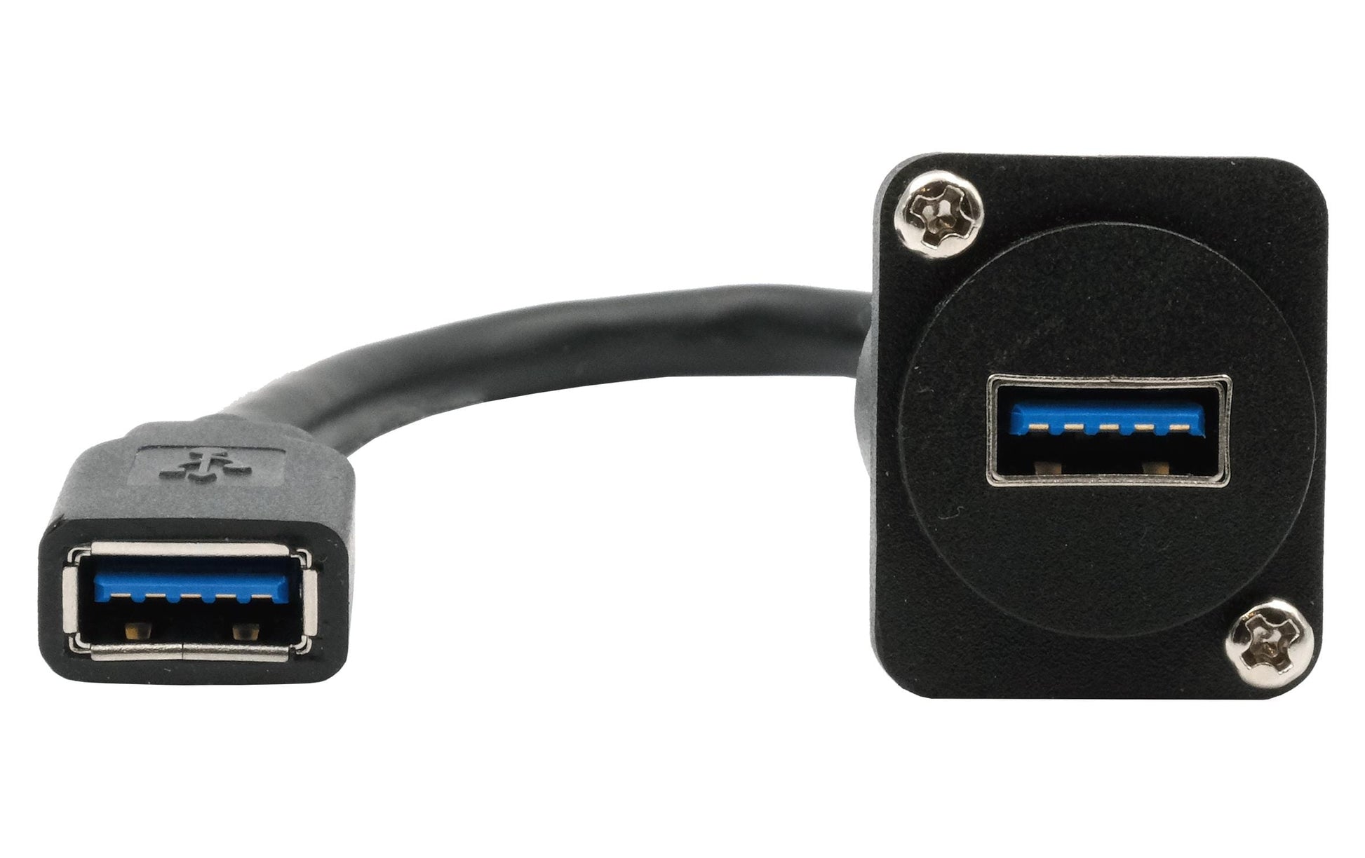 EXSYS EX-49165 Adapter USB-A zu USB-A – USB 3.2 Gen 1 (5 Gbit/s), 0,2 m, Schwarz