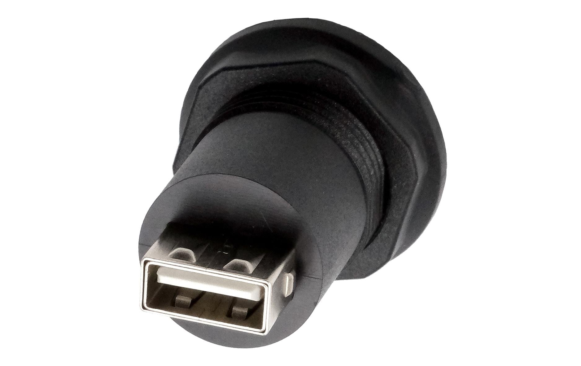 EXSYS USB-Adapter USB-A auf USB-A – USB 2.0 (480 Mbit/s) – Flach, Kunststoff – Schwarz