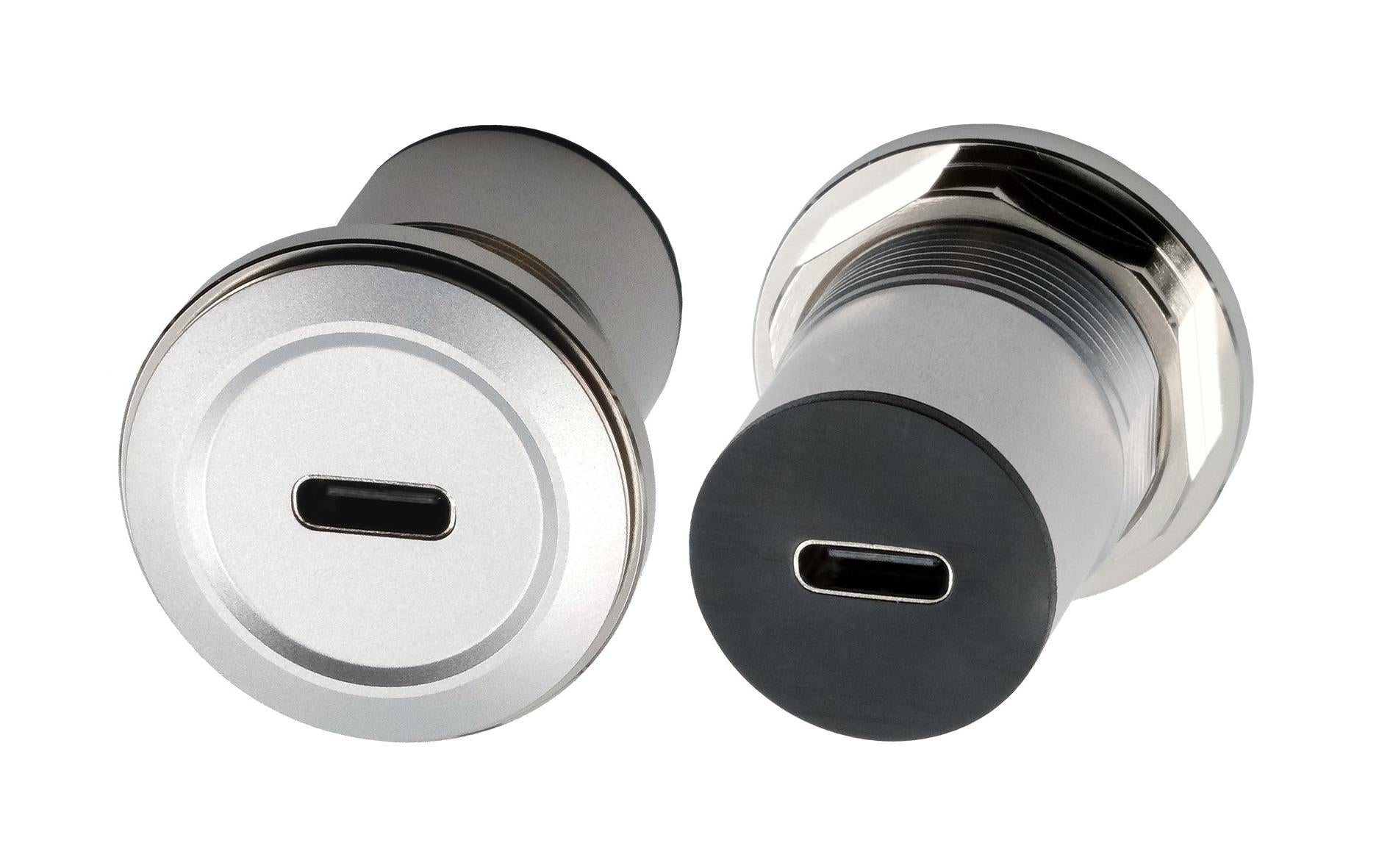 EXSYS USB-Adapter USB-C auf USB-C – USB 3.2 Gen 1 (5 Gbit/s) – Metallverstärkt, Schwarz/Silber