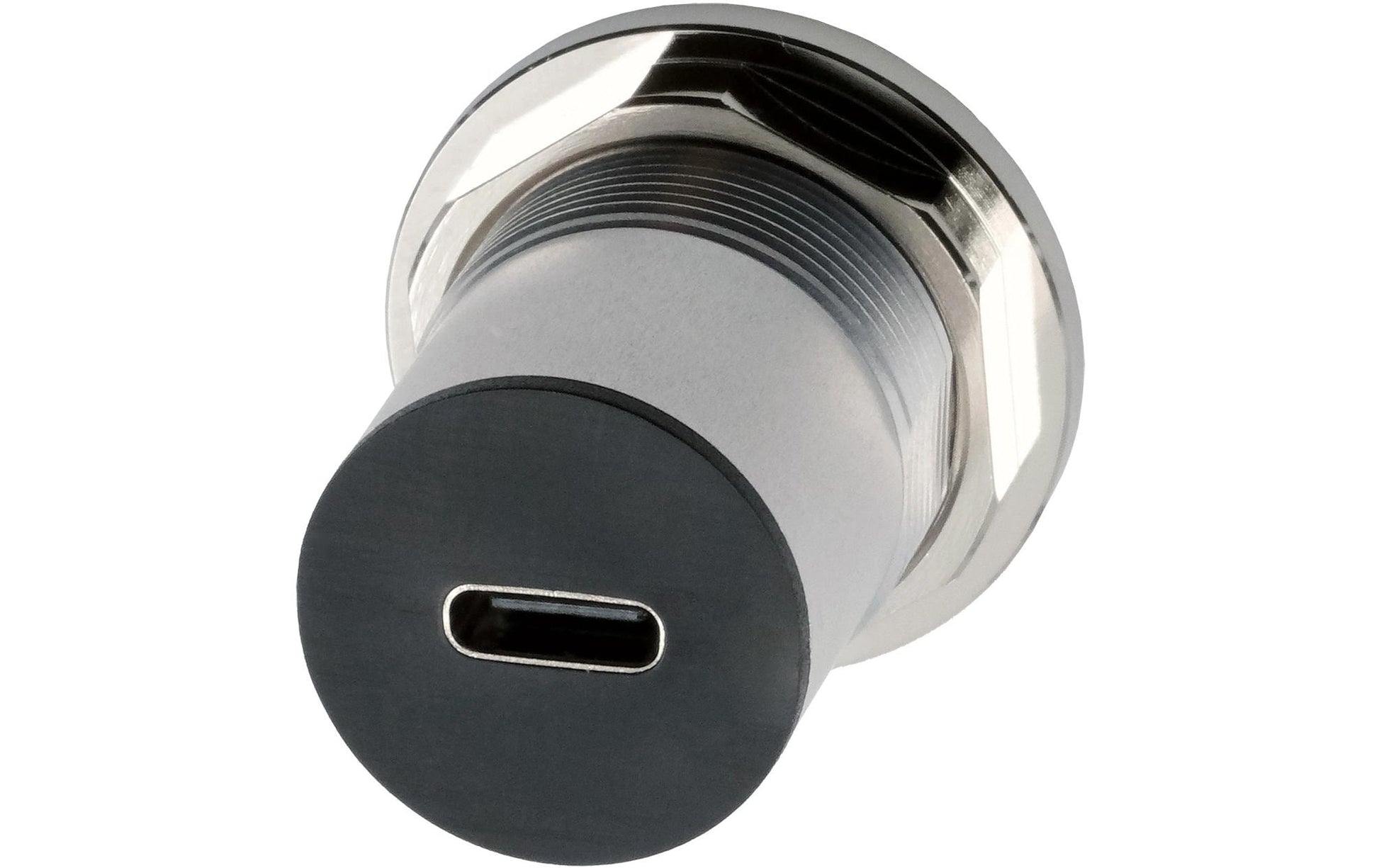 EXSYS USB-Adapter USB-C auf USB-C – USB 3.2 Gen 1 (5 Gbit/s) – Metallverstärkt, Schwarz/Silber