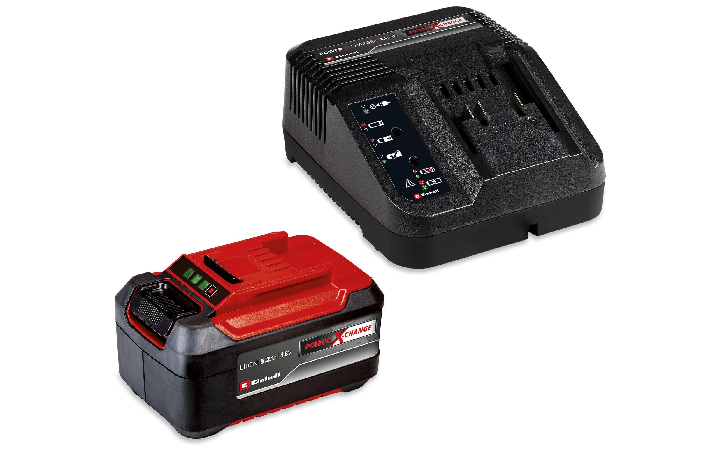 Einhell Power X-Change Akku und Ladegerät 18 V 5,2 Ah (93,6 Wh) – für Einhell Power X-Change