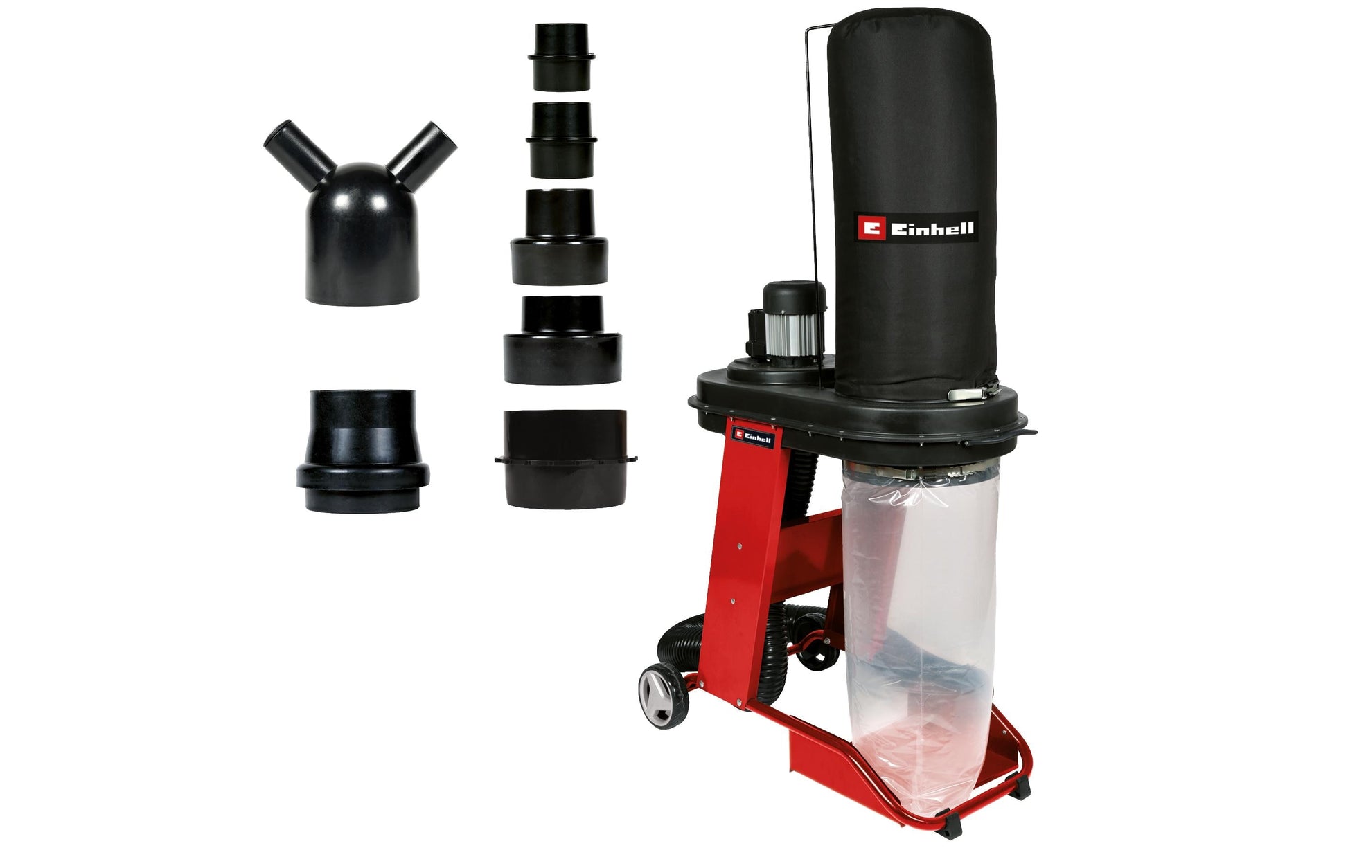 Einhell Absauganlage TE-VE 550/2 A EX CH – 550 W – 65 l – mit Gerätesteckdose