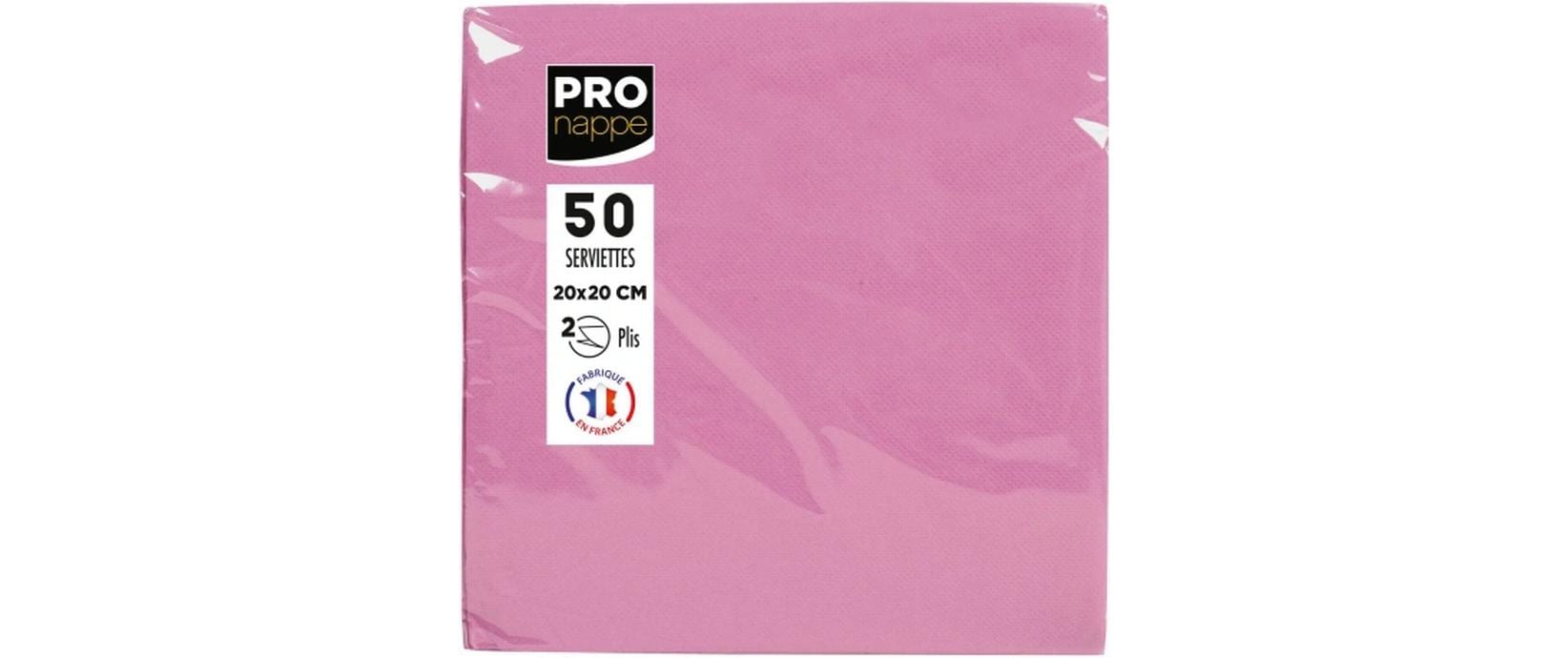PRONAPPE Cocktailservietten – Rosa – 20 × 20 cm, 2-lagig – 50 Stück