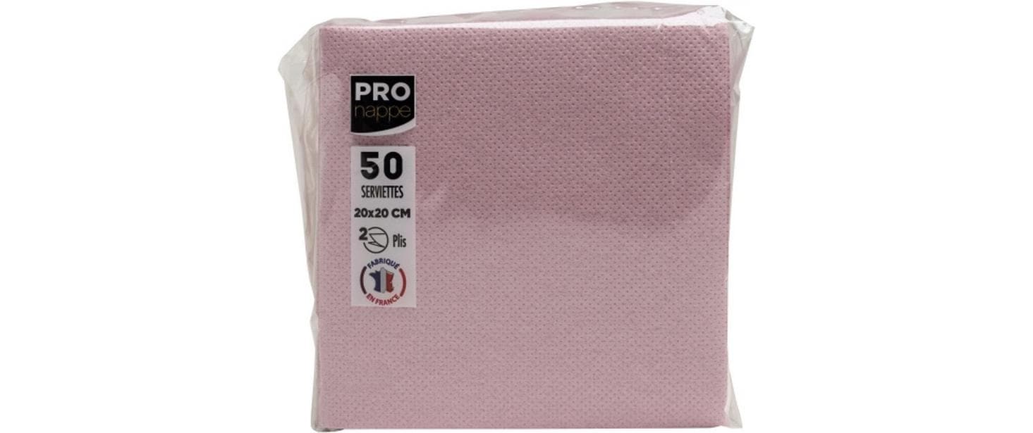 PRONAPPE PRO nappe Servietten altrosa – 20 × 20 cm, 2-lagig – 50 Stück