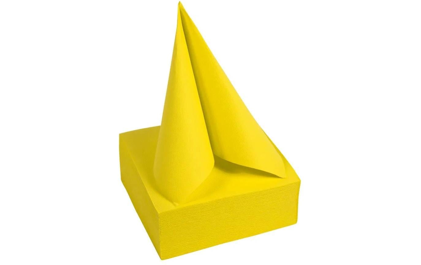 PRONAPPE Servietten gelb – 20 × 20 cm, 2-lagig – 50 Stück
