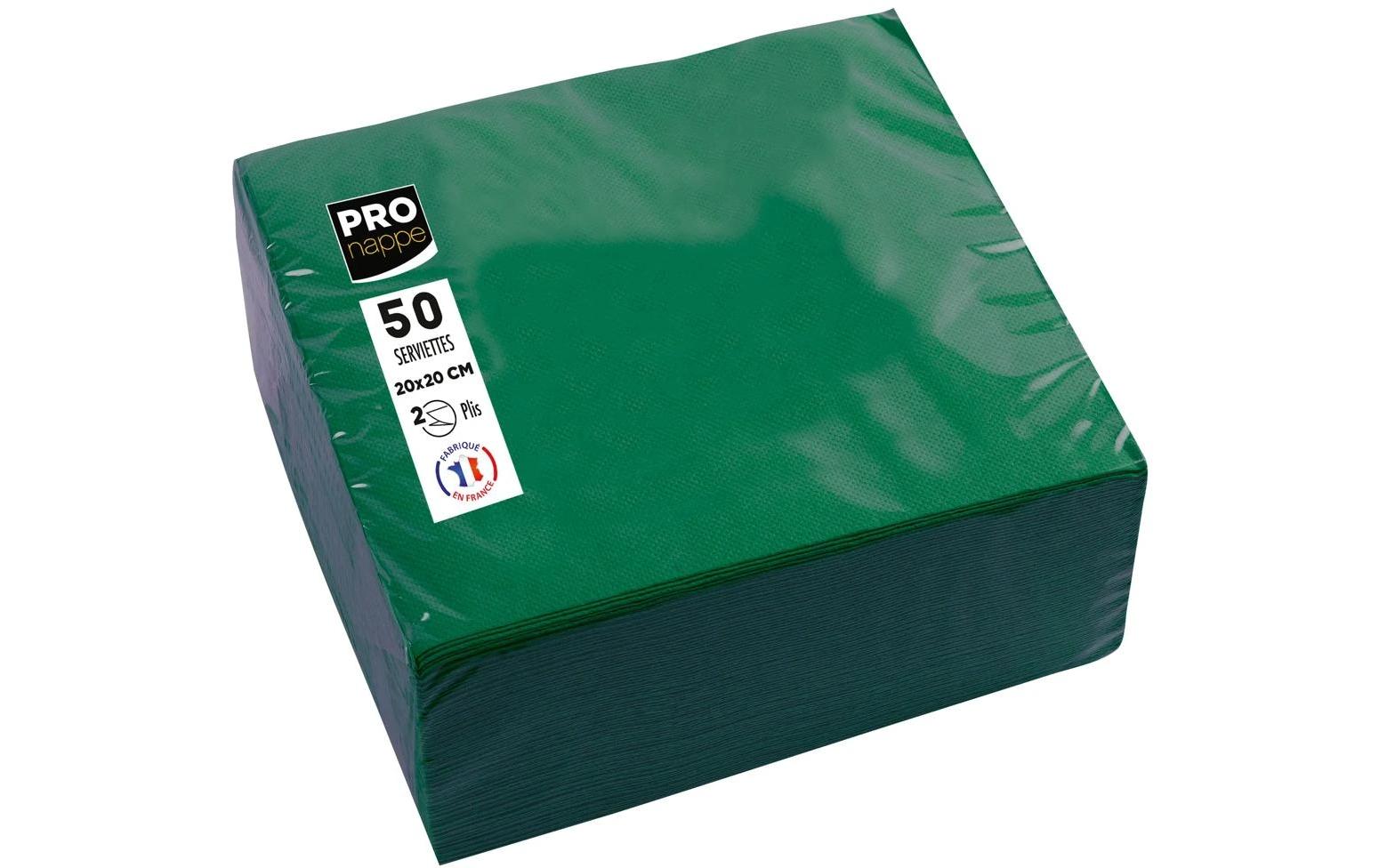 PRONAPPE Cocktail-Servietten – Grün – 20 × 20 cm, 2-lagig – 50 Stück