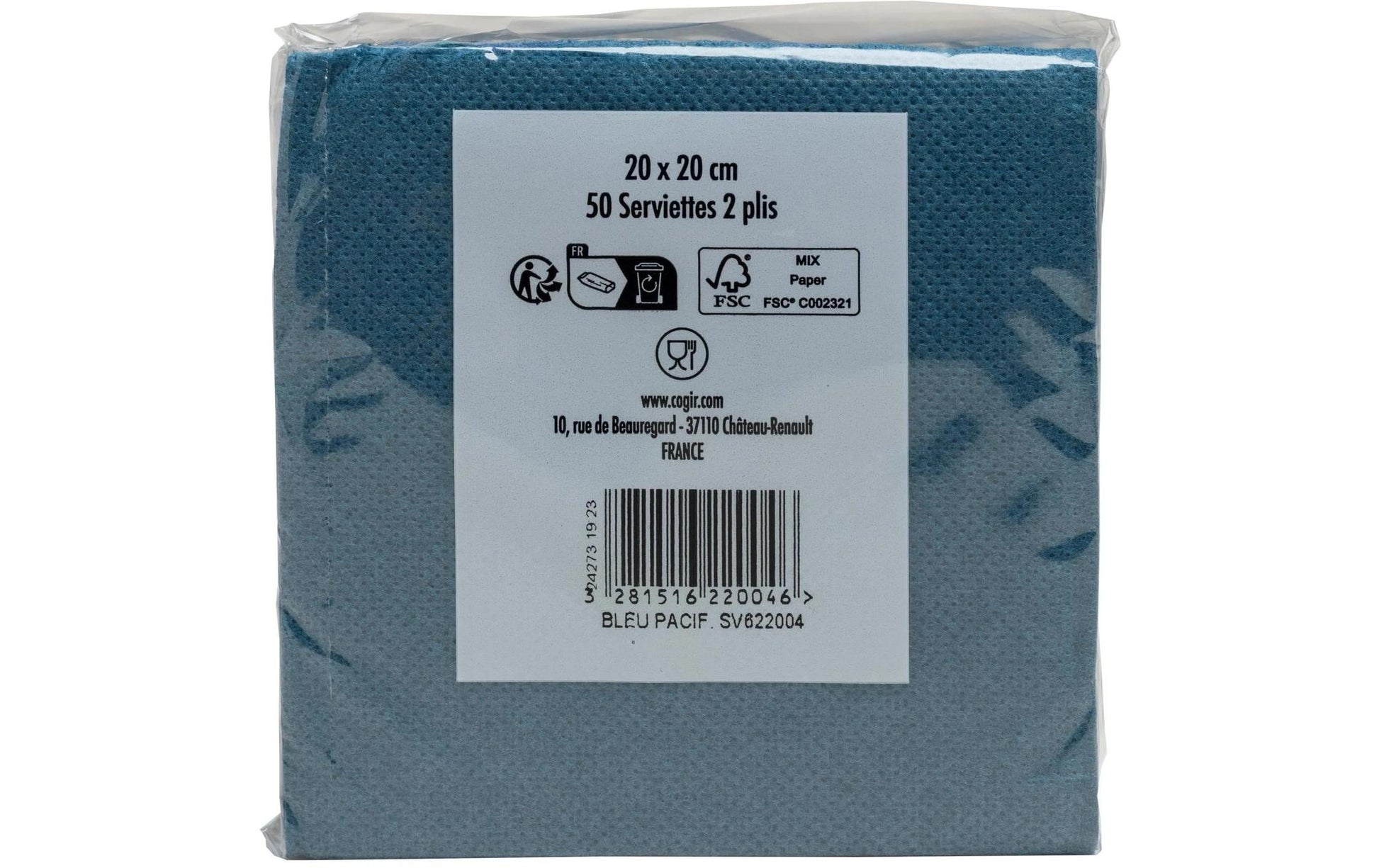 PRONAPPE PRO nappe Servietten blau – 20 × 20 cm, 2-lagig – 50 Stück