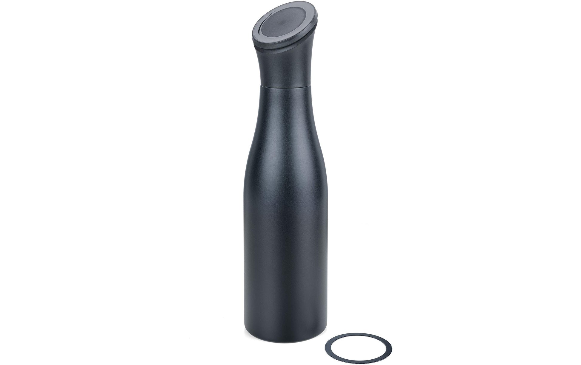 TROIKA Isolierflasche 550 ml – Doppelwandig 12 h heiss / 24 h kalt, Edelstahl, Klappdeckel