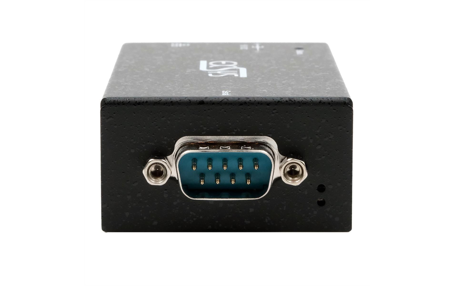 EXSYS EX-6111-2PoE Serieller Geräteserver – Ethernet zu RS-232, PoE/PoE+ (IEEE 802.3af/at), 1× DE-9