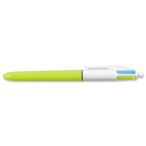 BIC 4 Farben Multifunktions-Kugelschreiber – 4 Farben (Türkis, Violett, Pink), Spitze 1 mm, 12er Pack