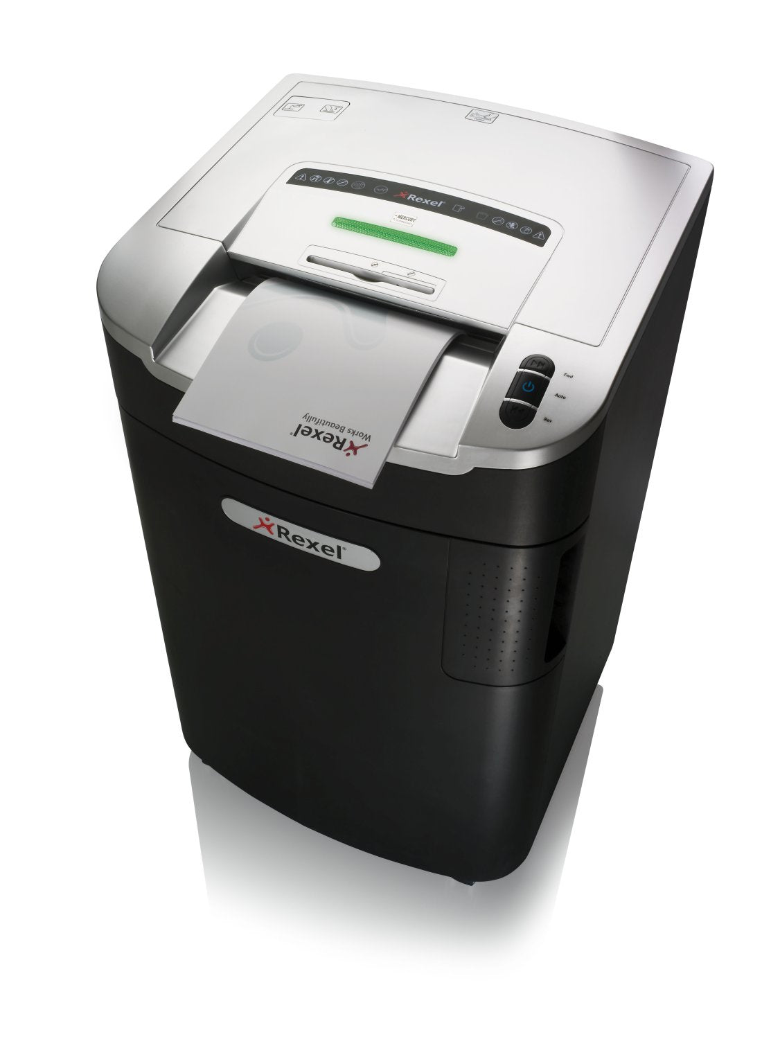 Rexel Mercury RLX20 – Aktenvernichter, DIN P-4, Partikelschnitt 4 × 40 mm, 115 l