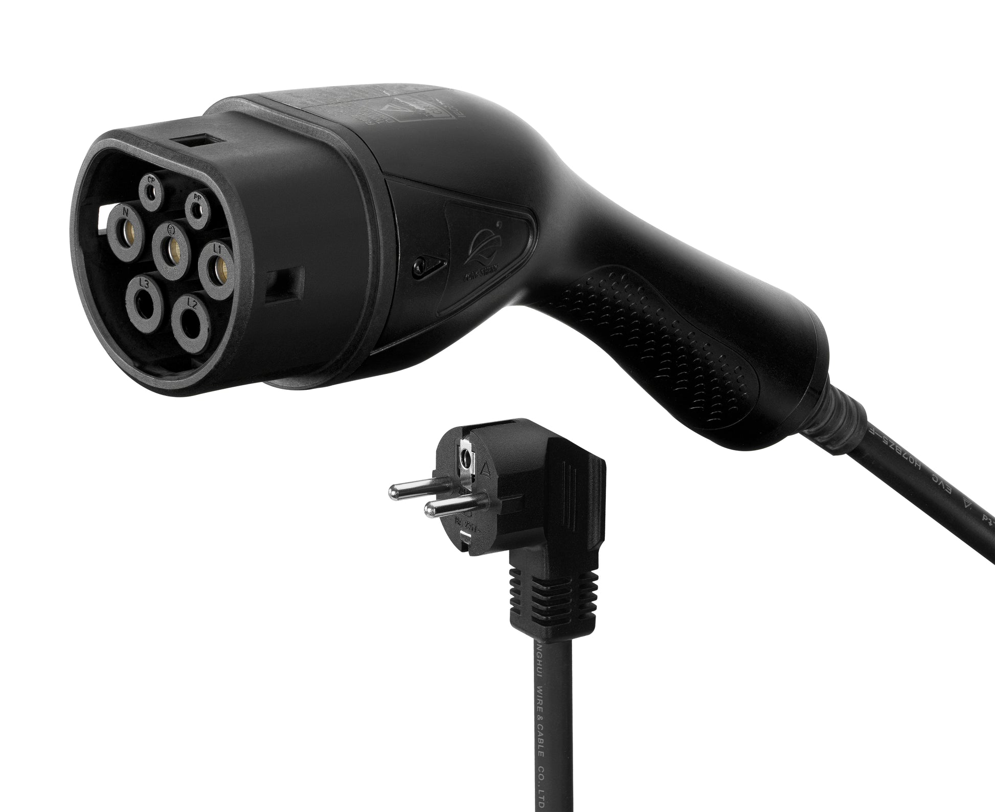 Deltaco Adapterkabel, Typ 2–CEE 7/7, 5,5 m, IP66, mit Überhitzungsschutz – Schwarz